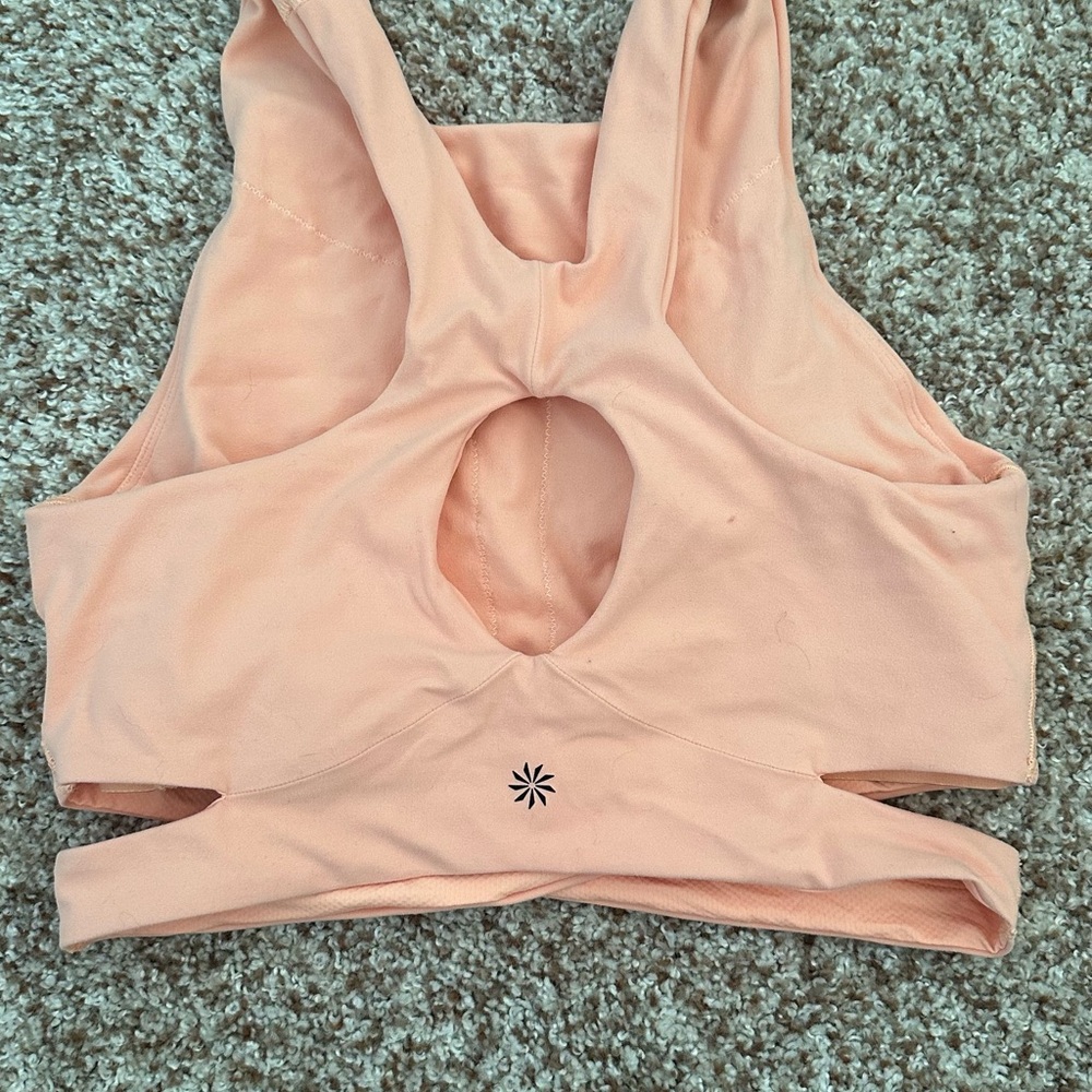 ATHLETA Peach Sports Bra with Cutout Back